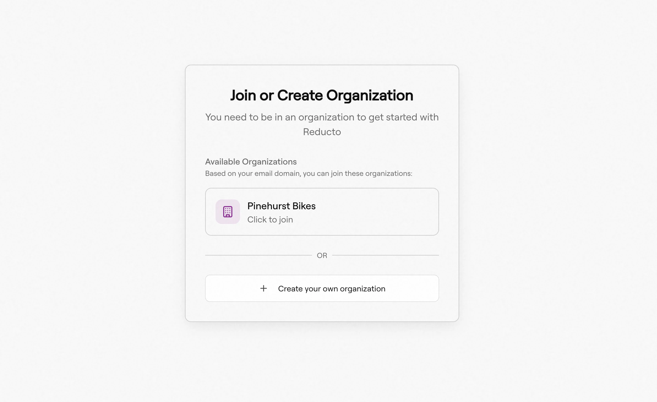 Join Organization Join Organization