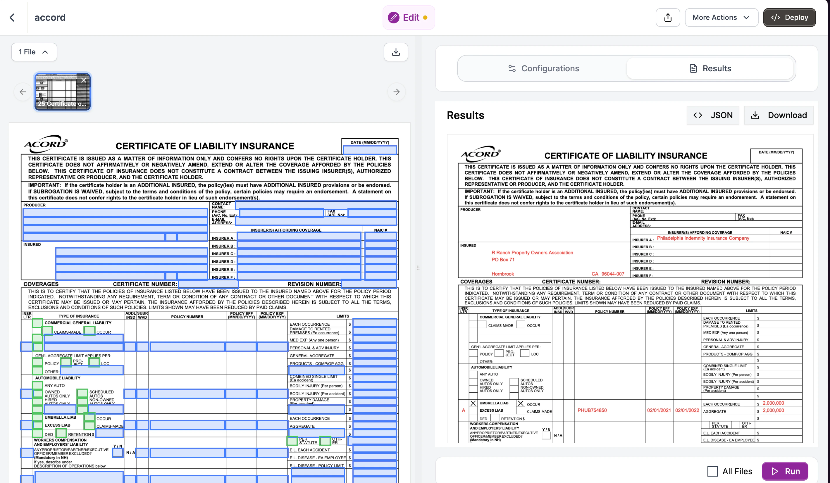 ACORD Insurance Forms - Reducto API