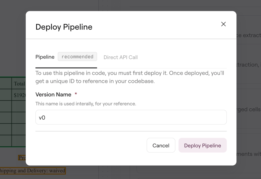 Api Code For Pipelines Pipeline Basics - Reducto