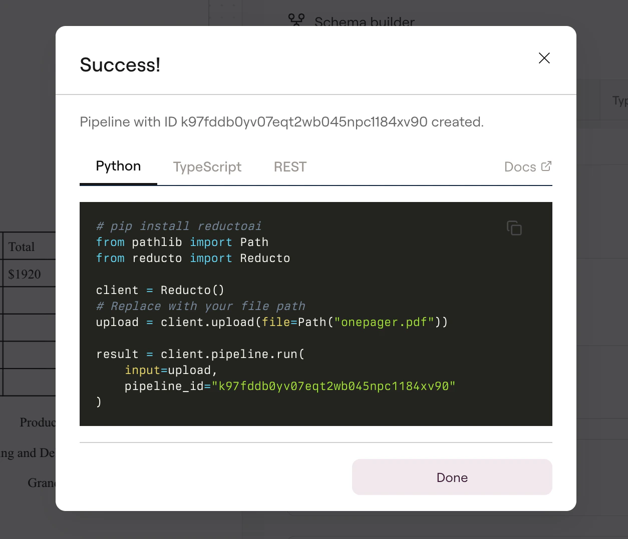 Deploy Pipeline Modal