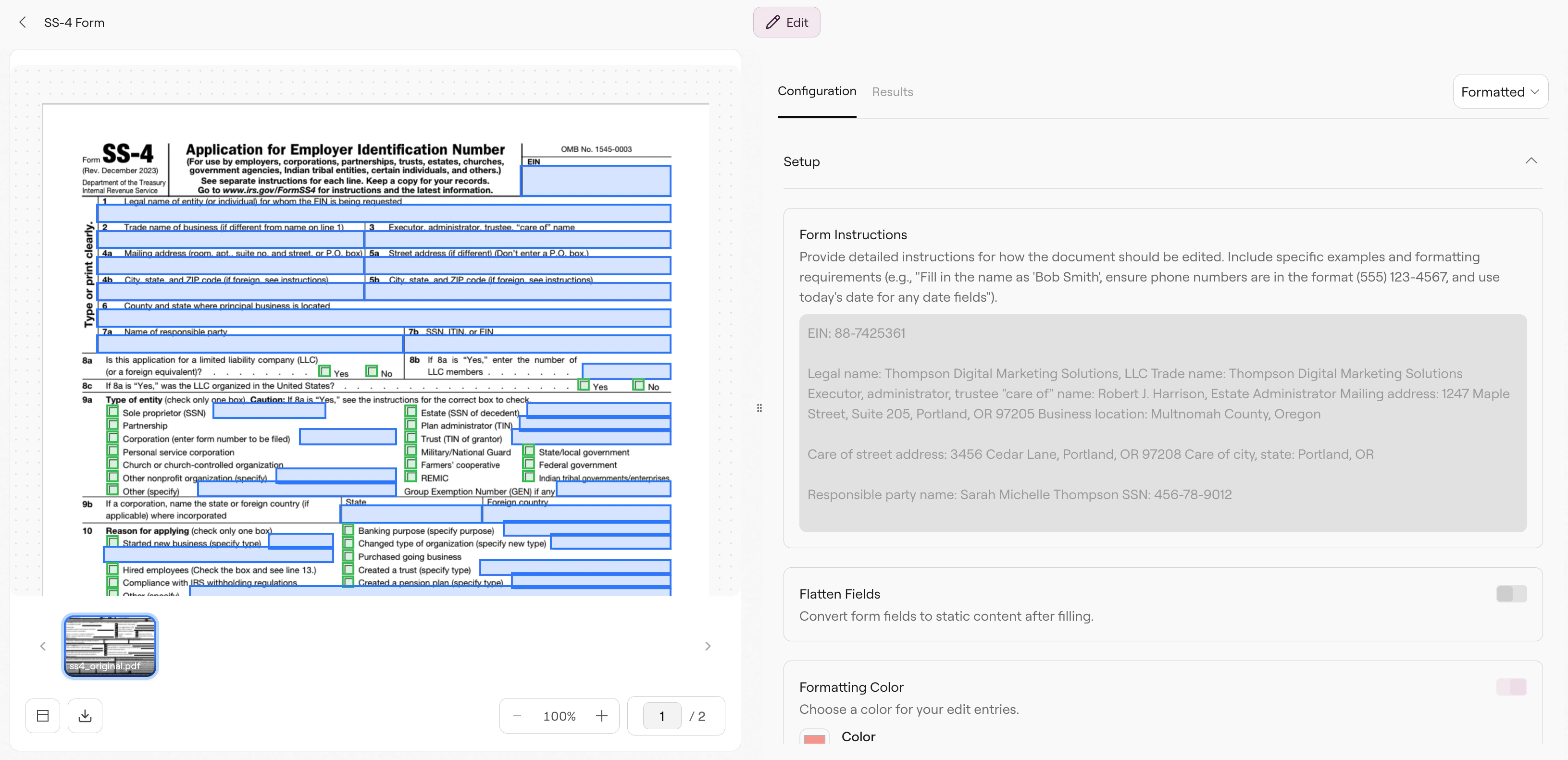 Edit Pipeline Example