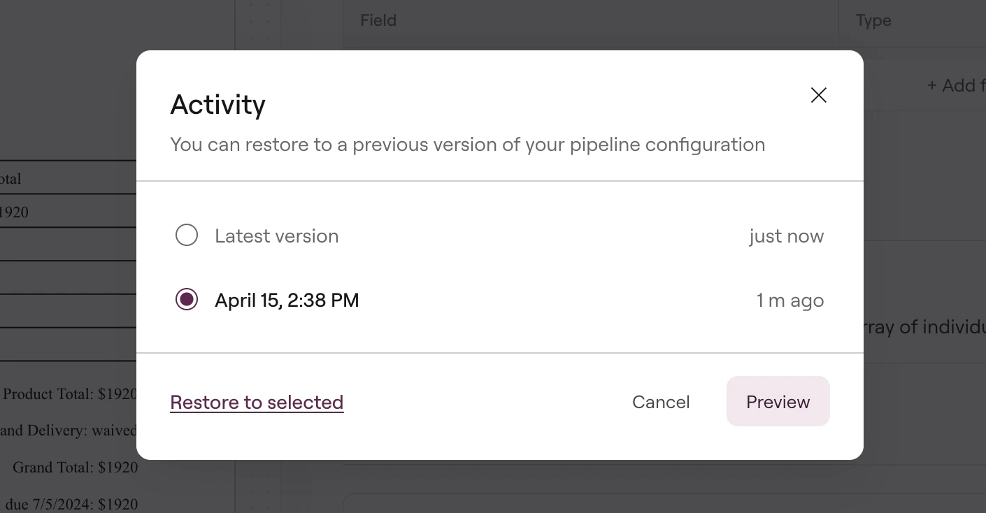 Pipeline Activity Logs