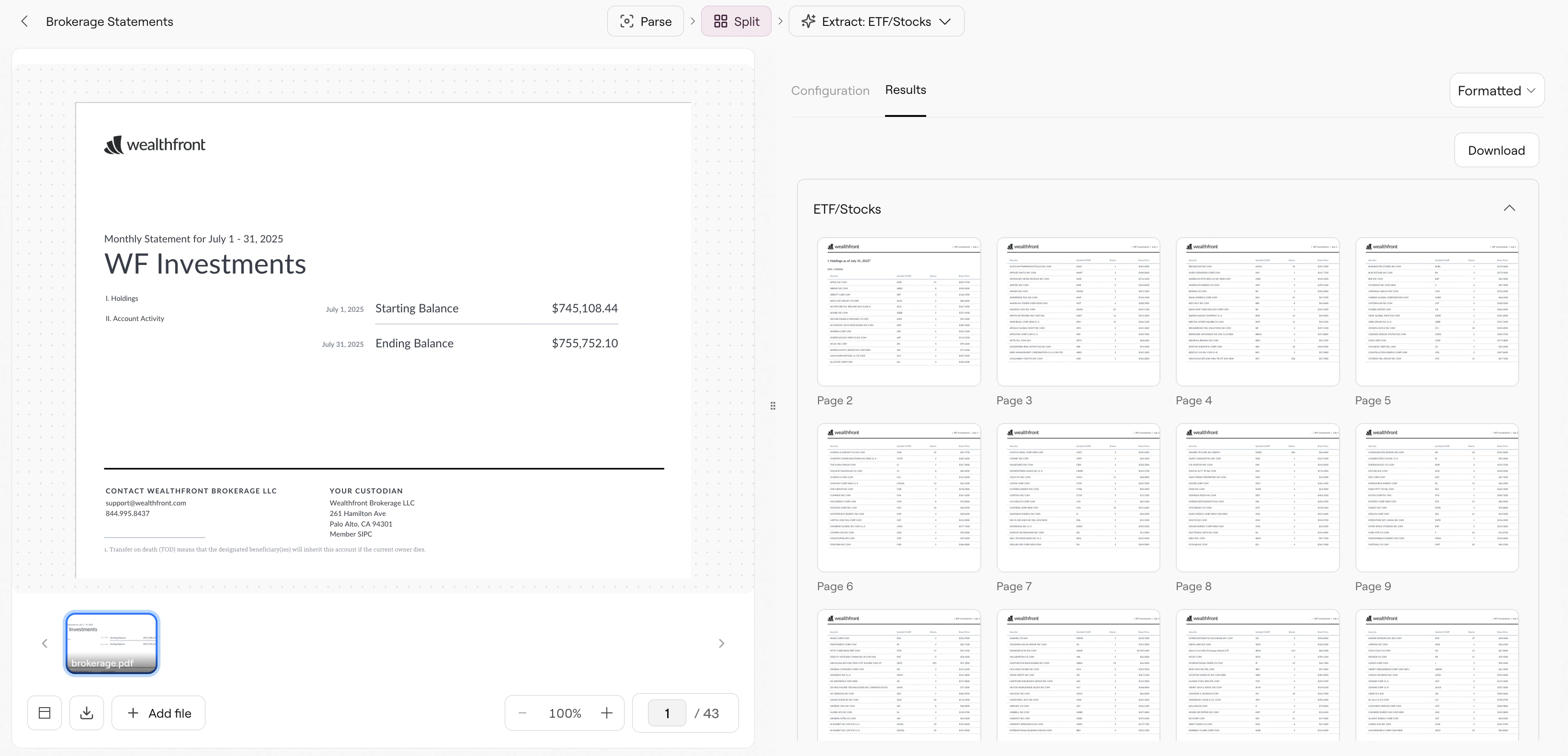 Split Pipeline Example