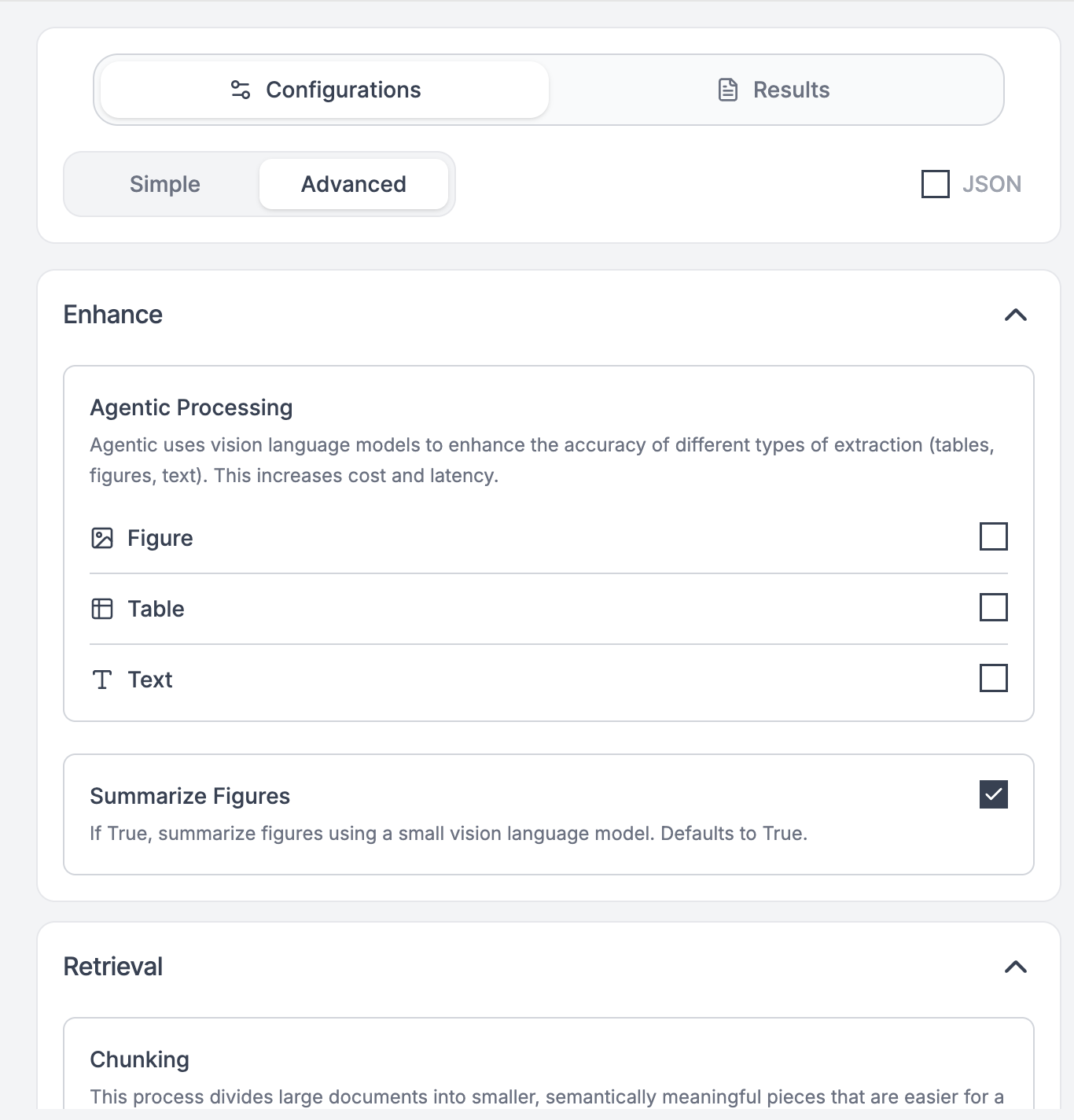 Advanced configuration mode