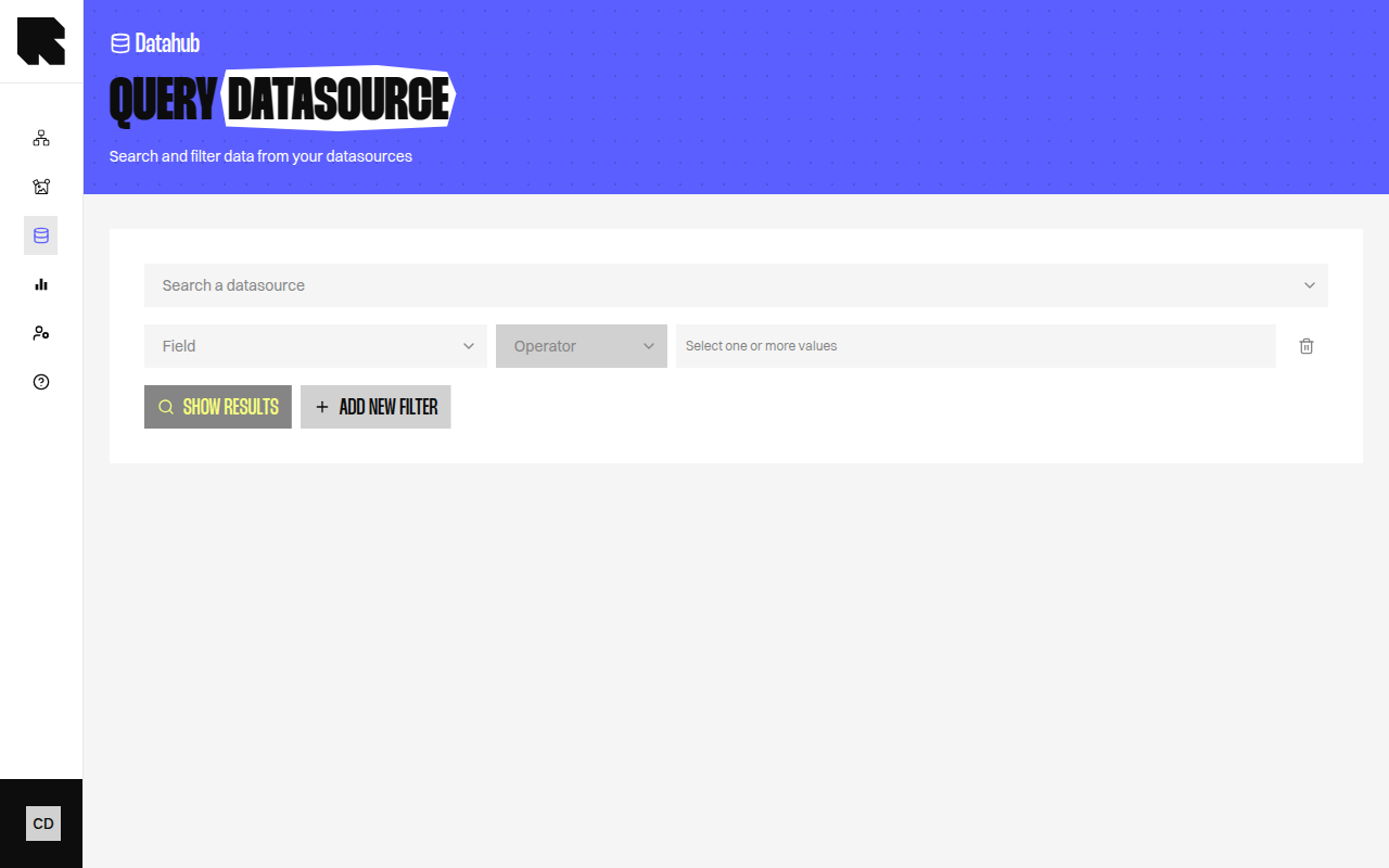 Queries page showing search results and filter panel