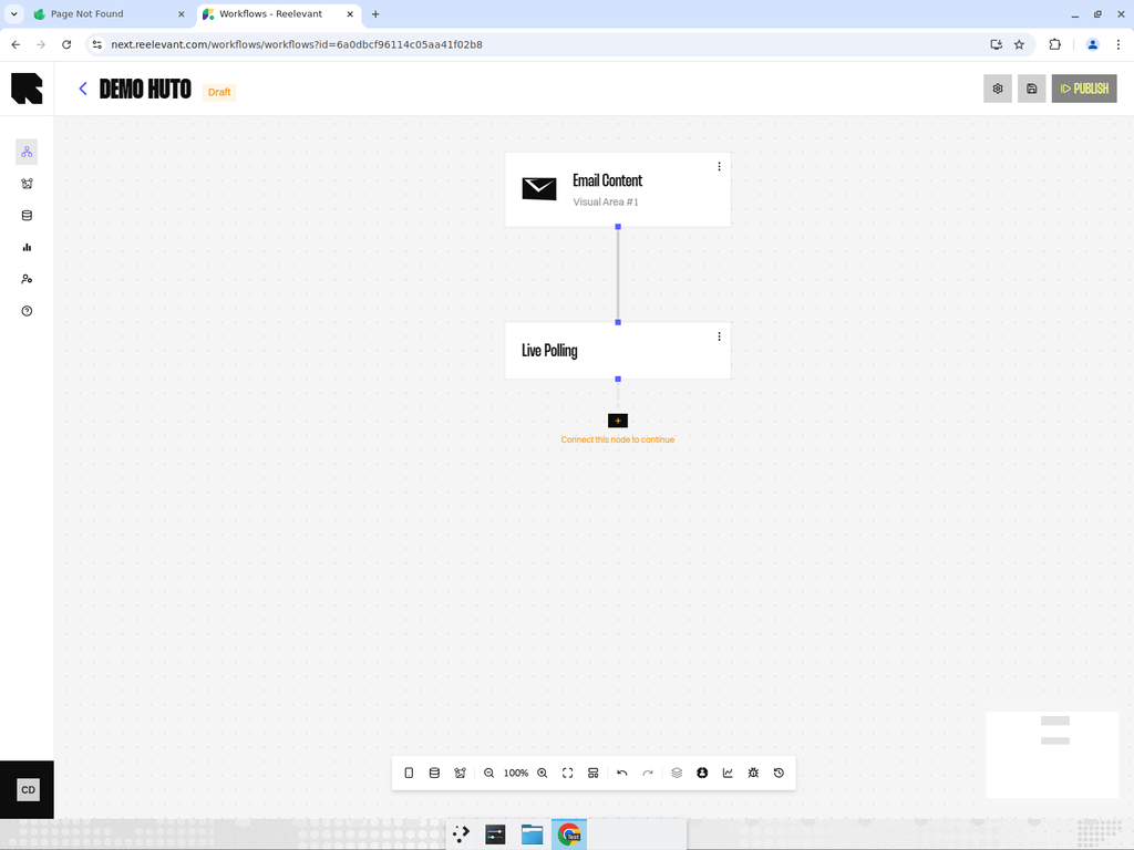 Live polling Node shown in the workflow Data Nodes menu
