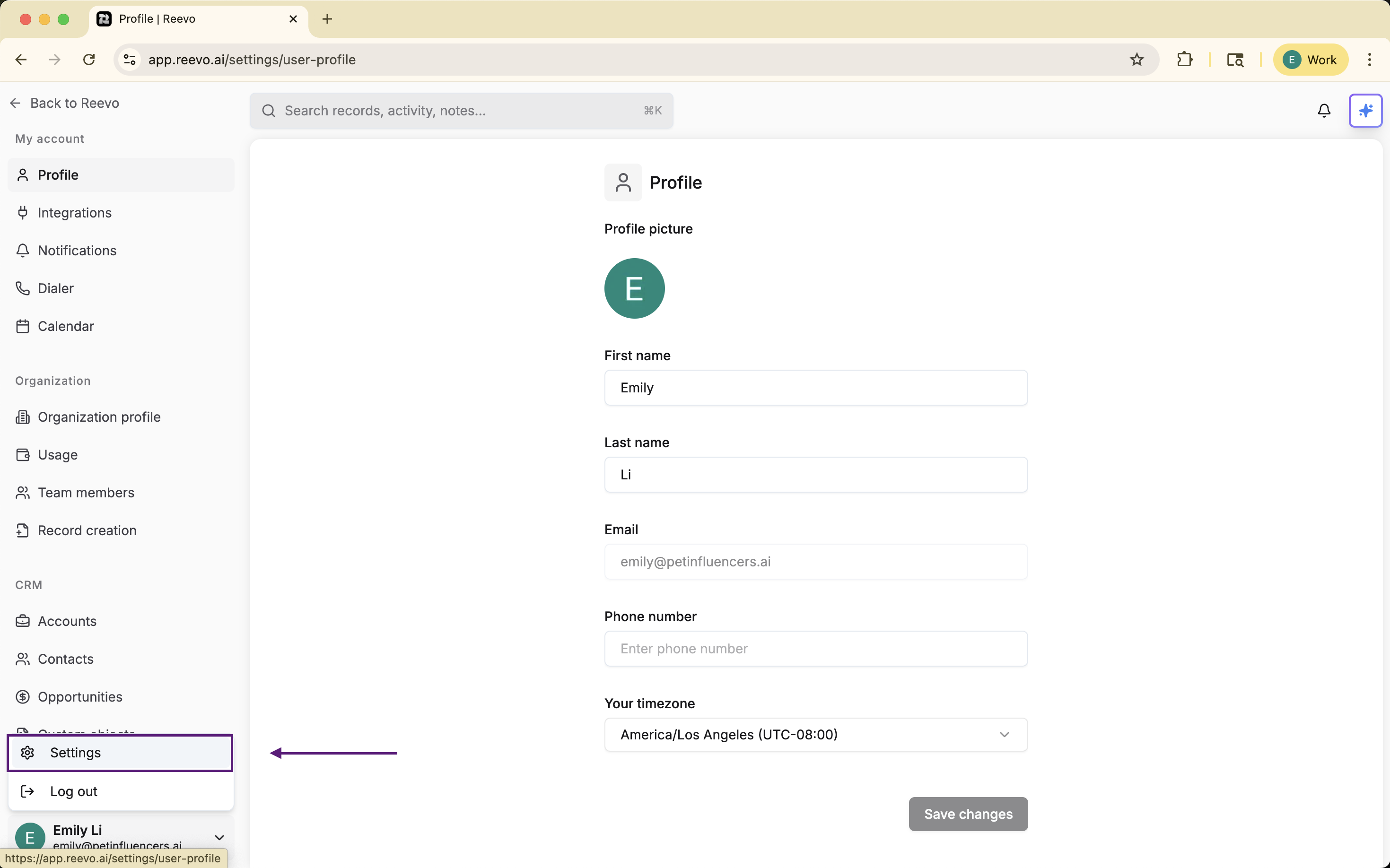 Account Settings 1 Pn