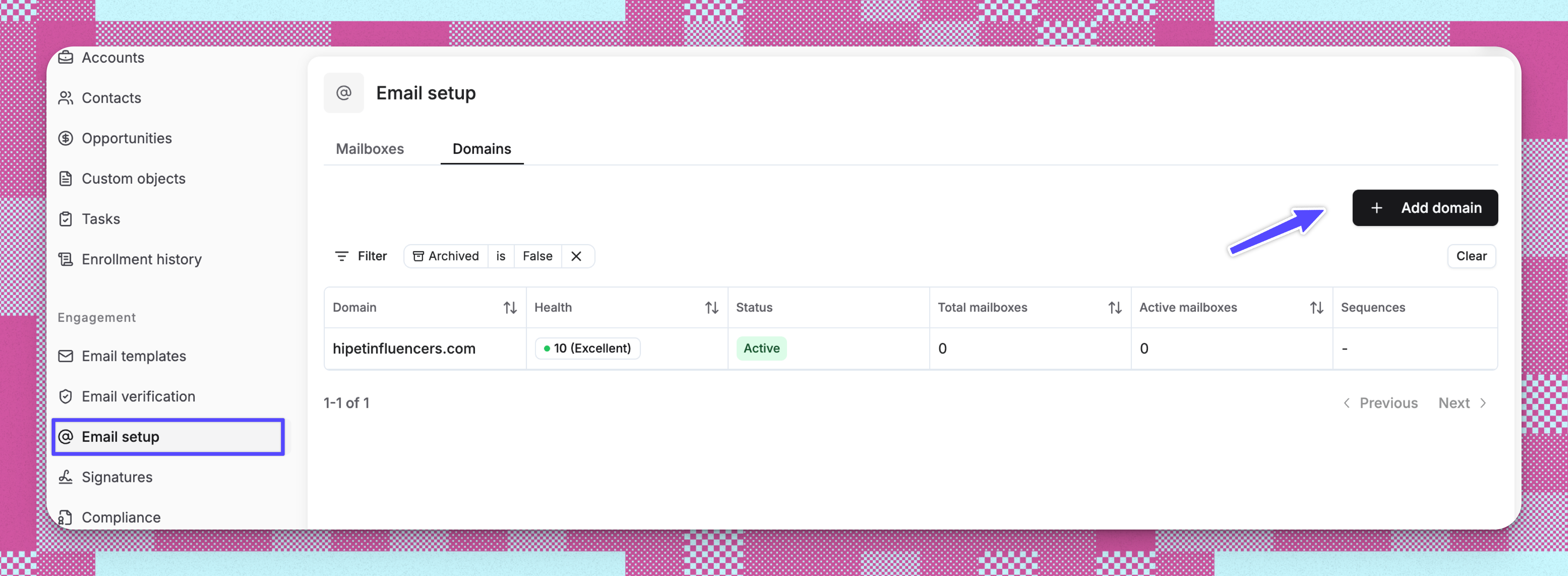 Purchasing Domains Location