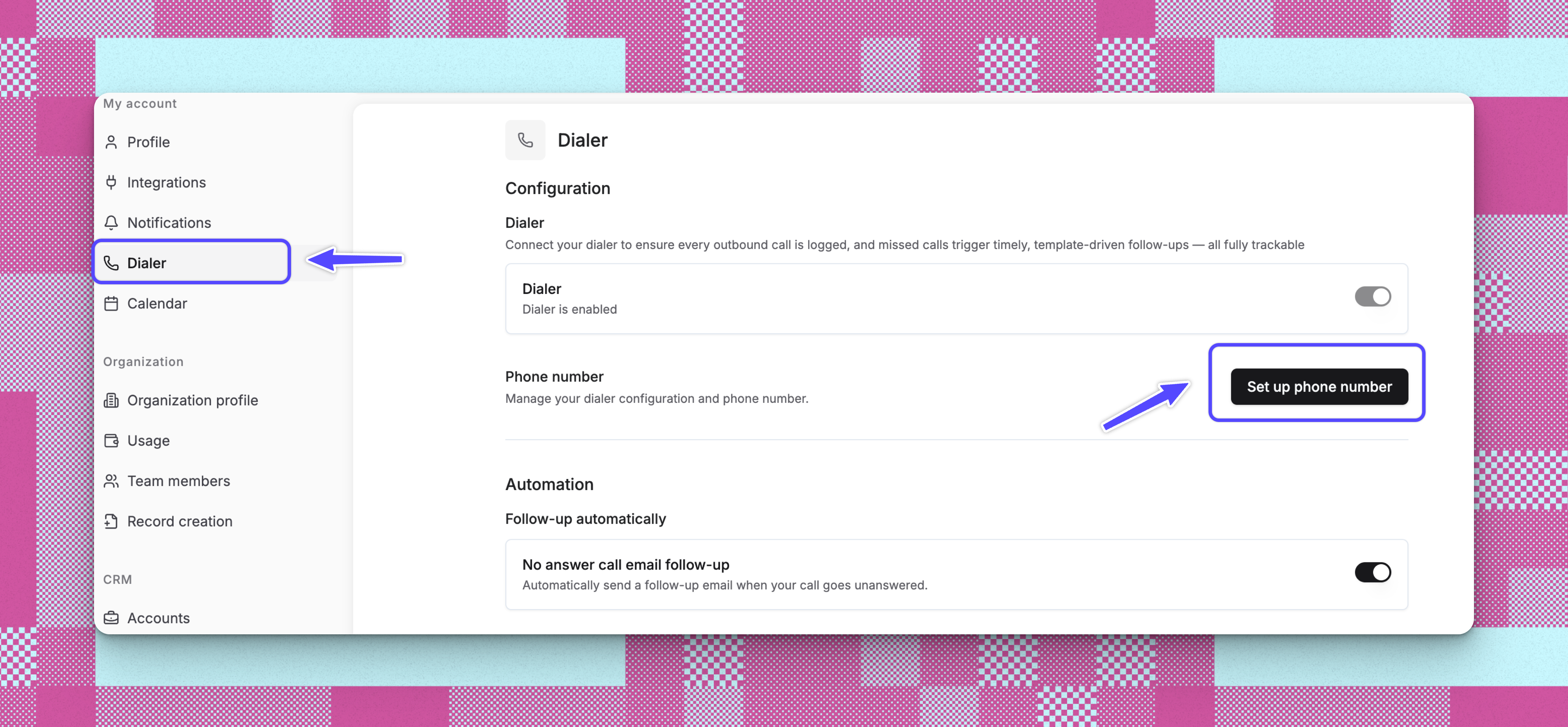 Dialer Location Setting Pn