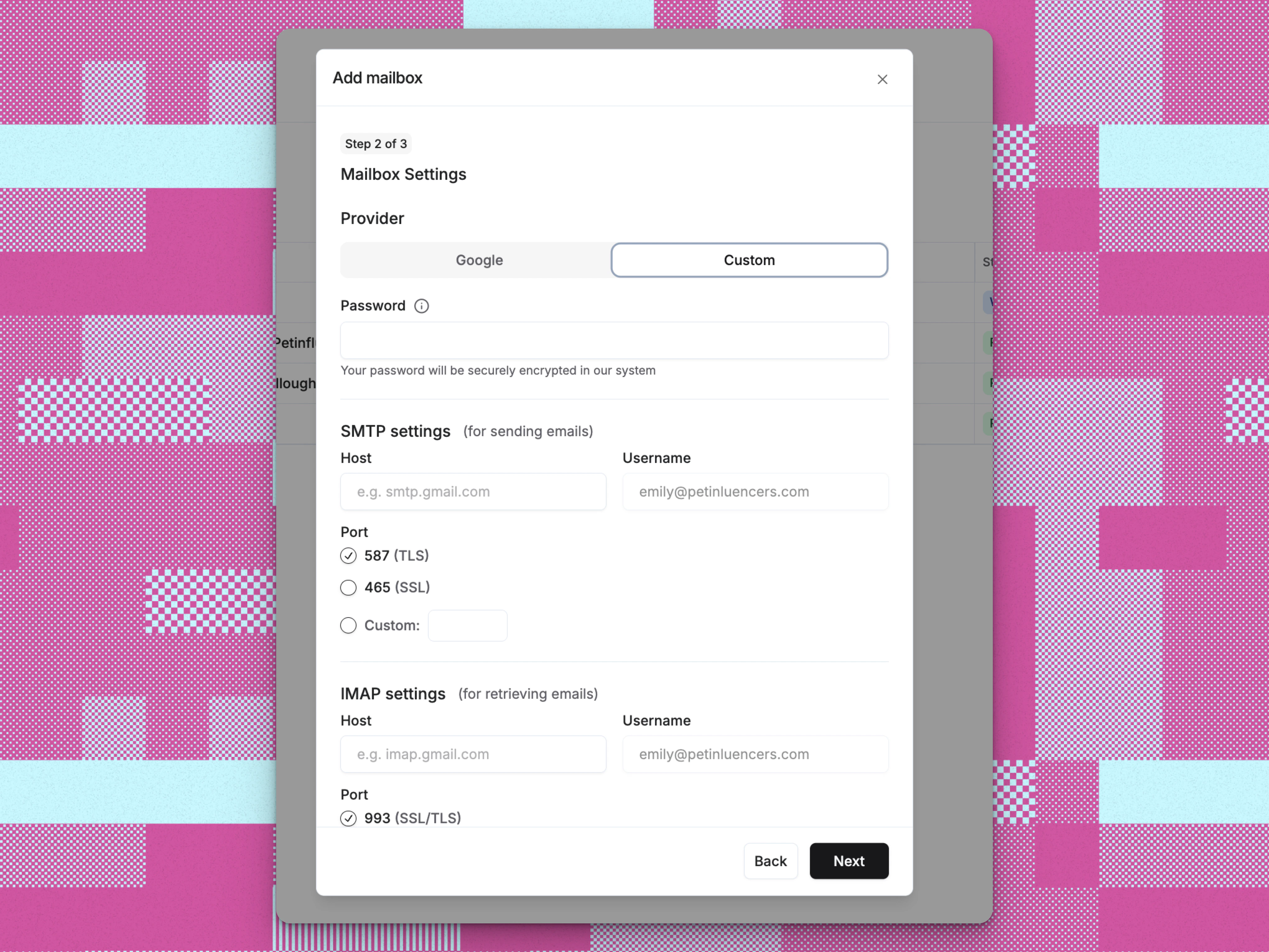 Mailbox Set Up Connected Settings Pn