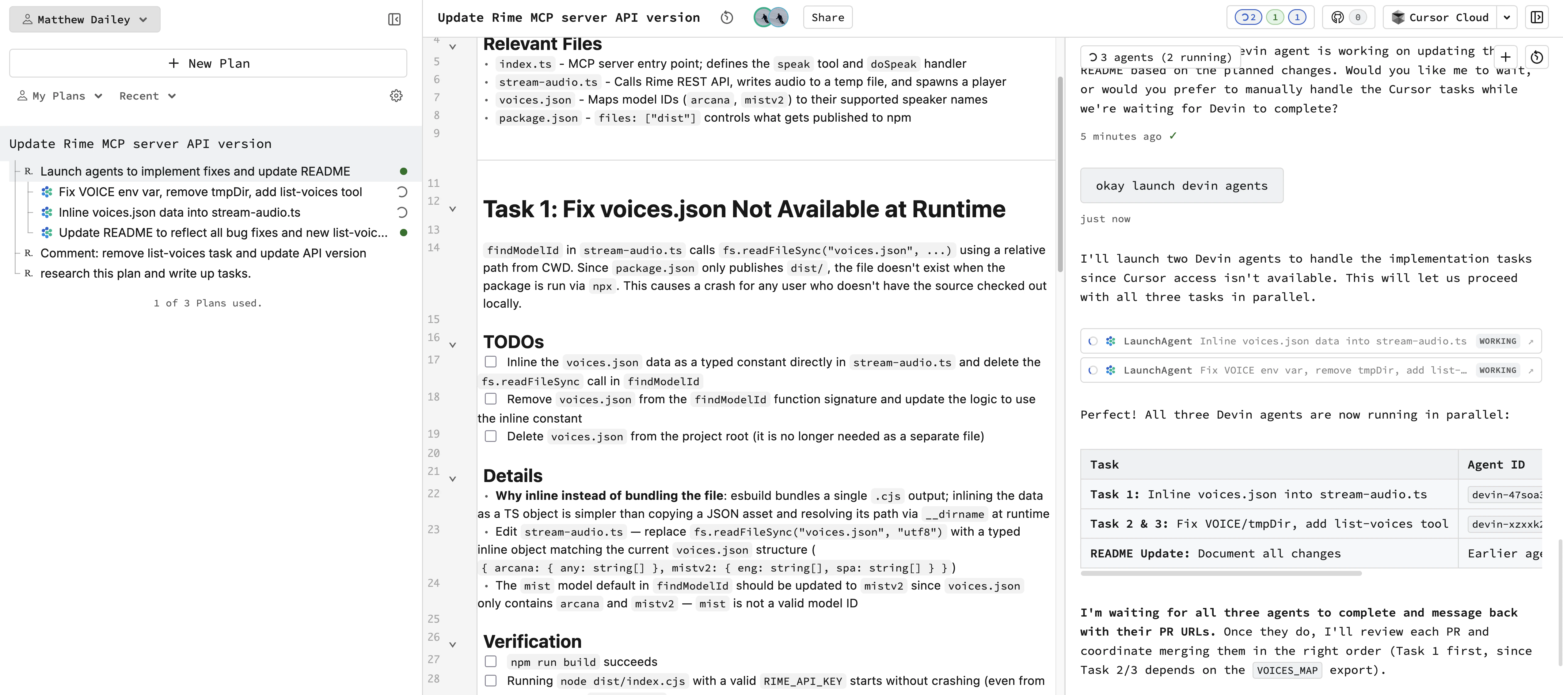 Manage multiple agents directly from Ref.