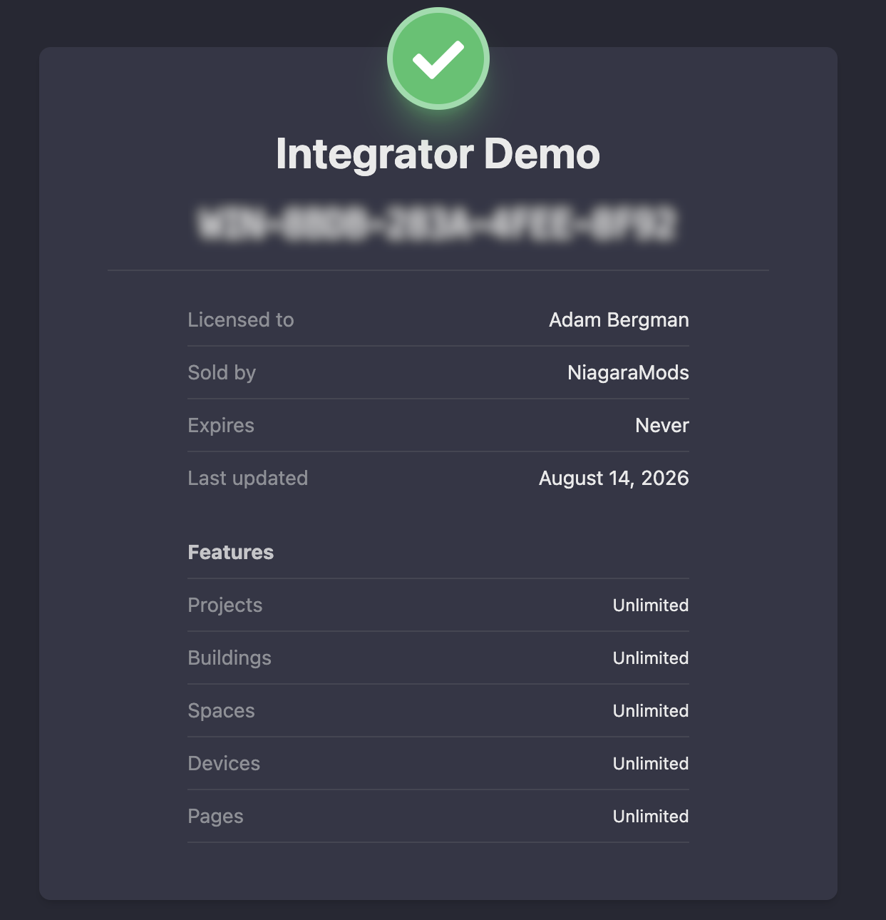 License Details