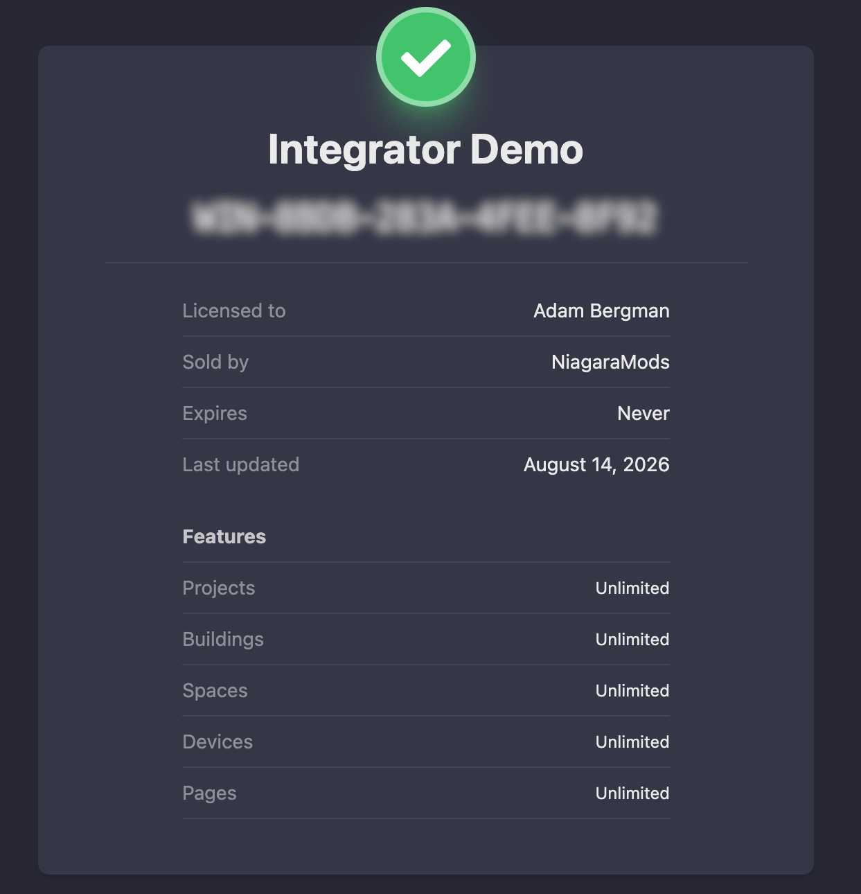 License Details License Details