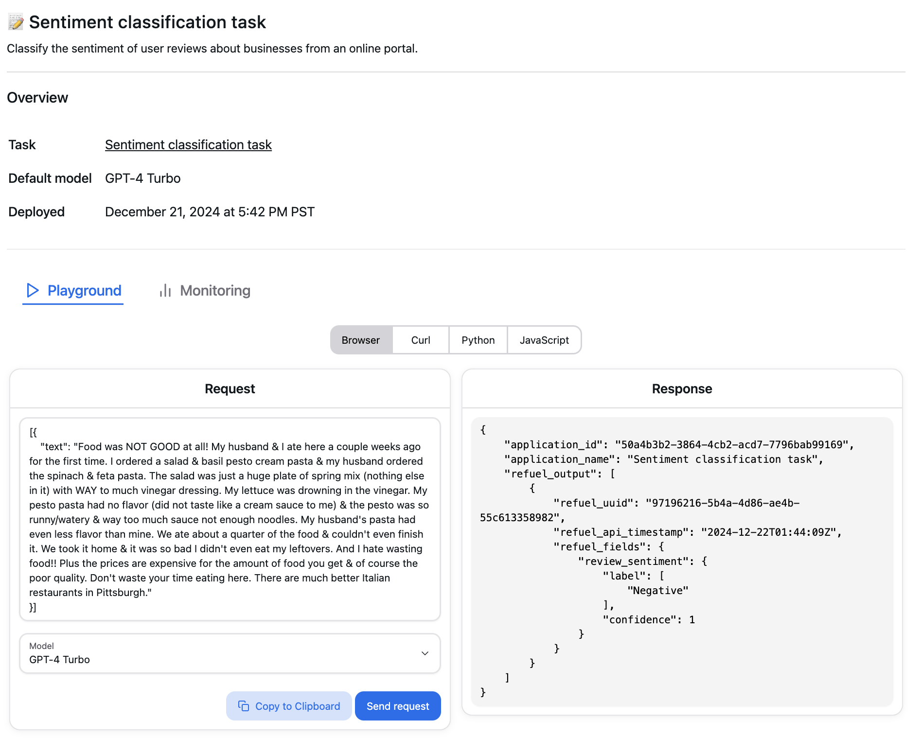 Deploy an application