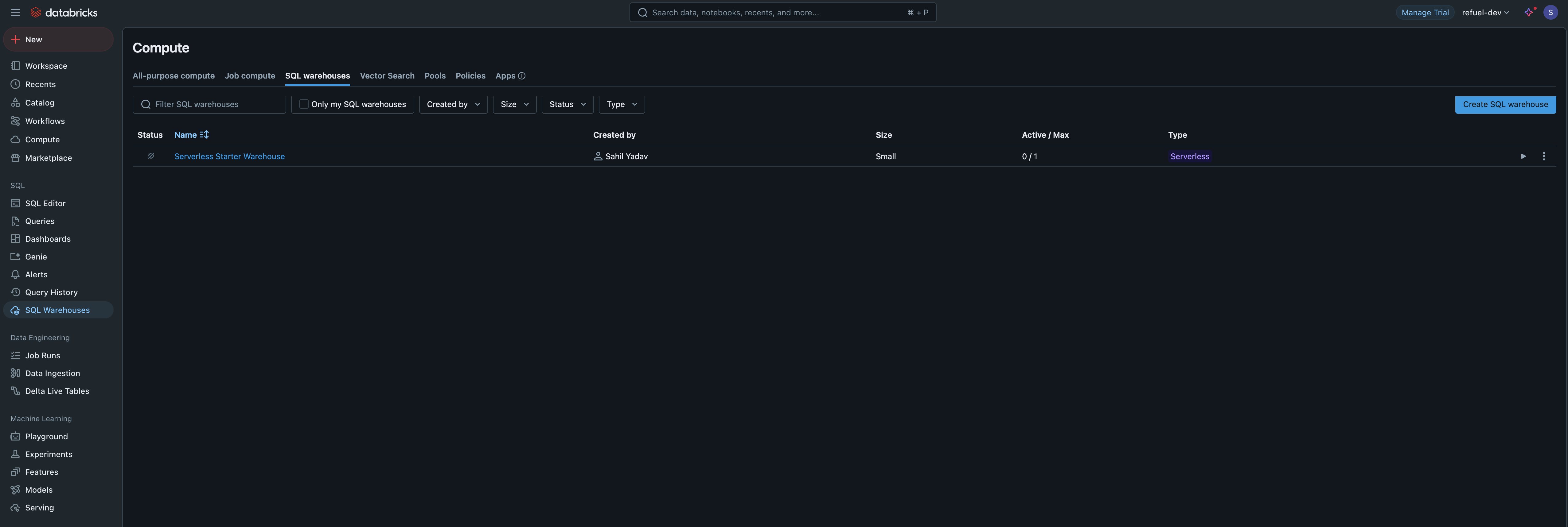 Databricks SQL Warehouse