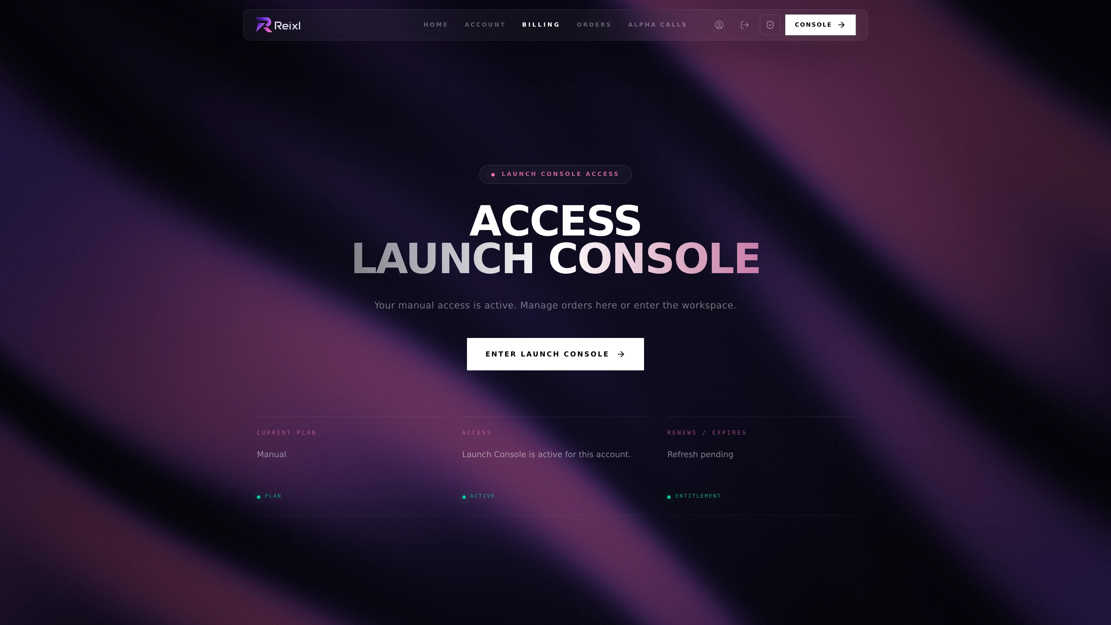Billing page