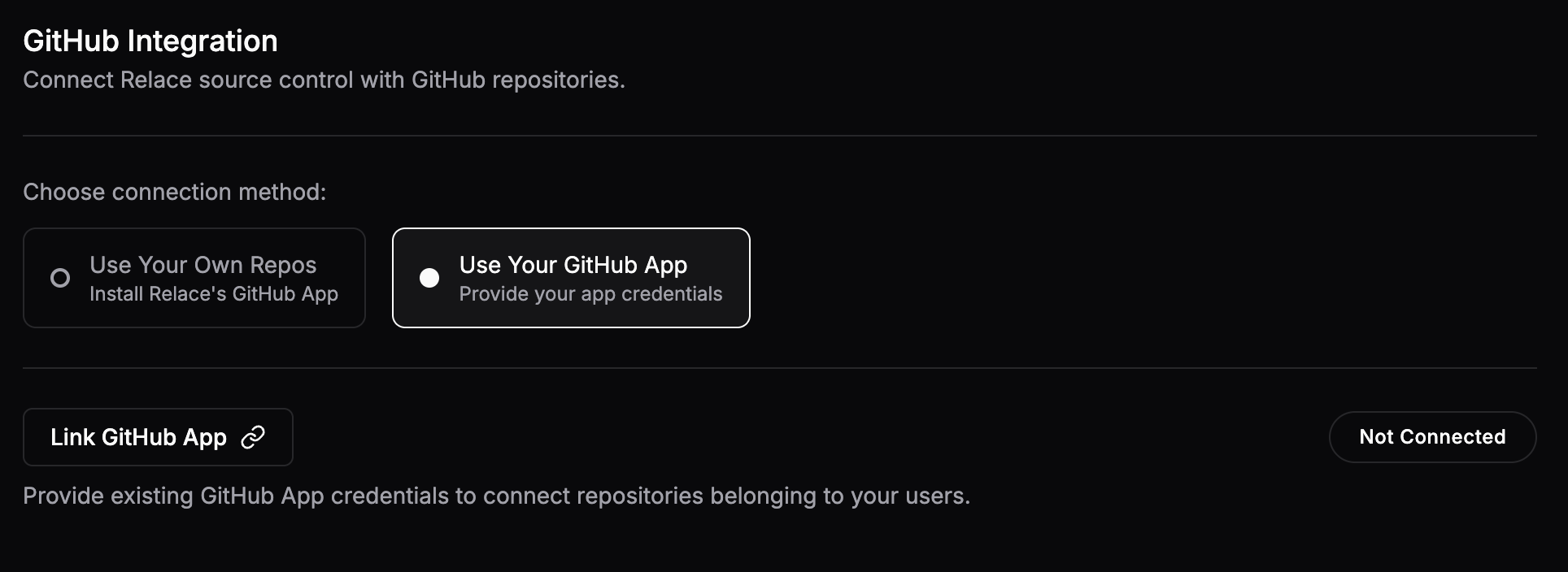 GitHub Integration - Relace
