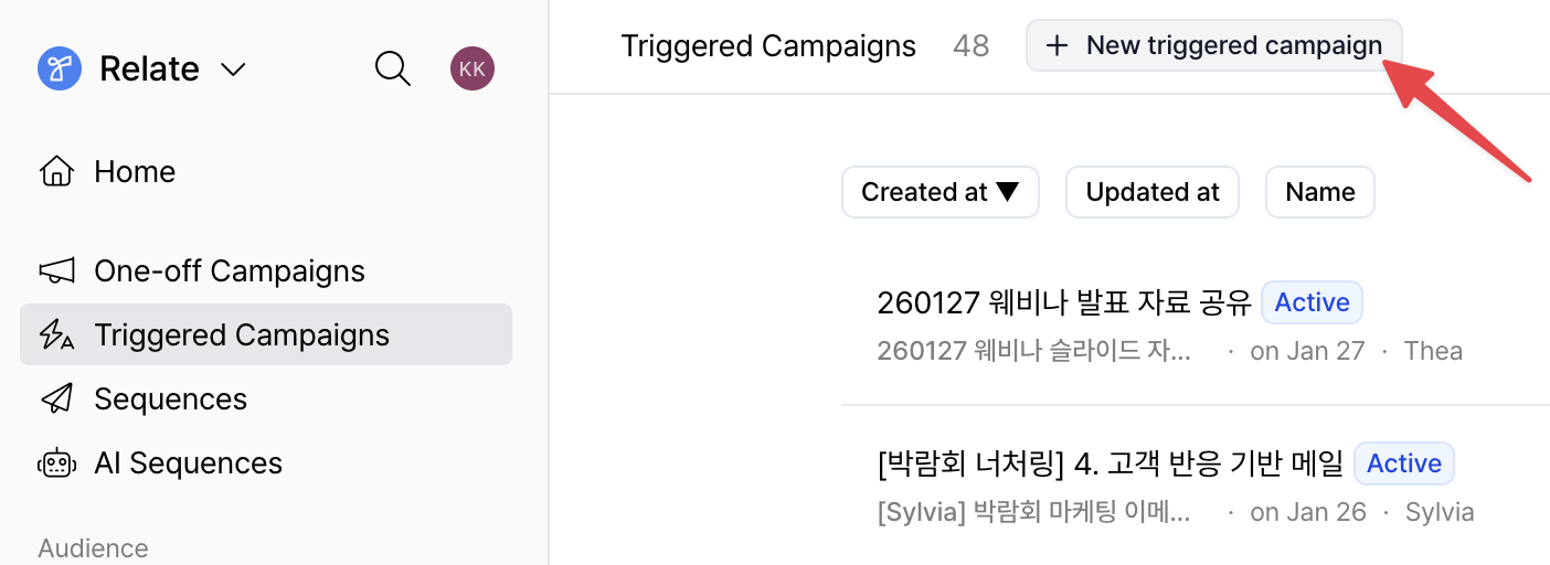 Create triggered campaign