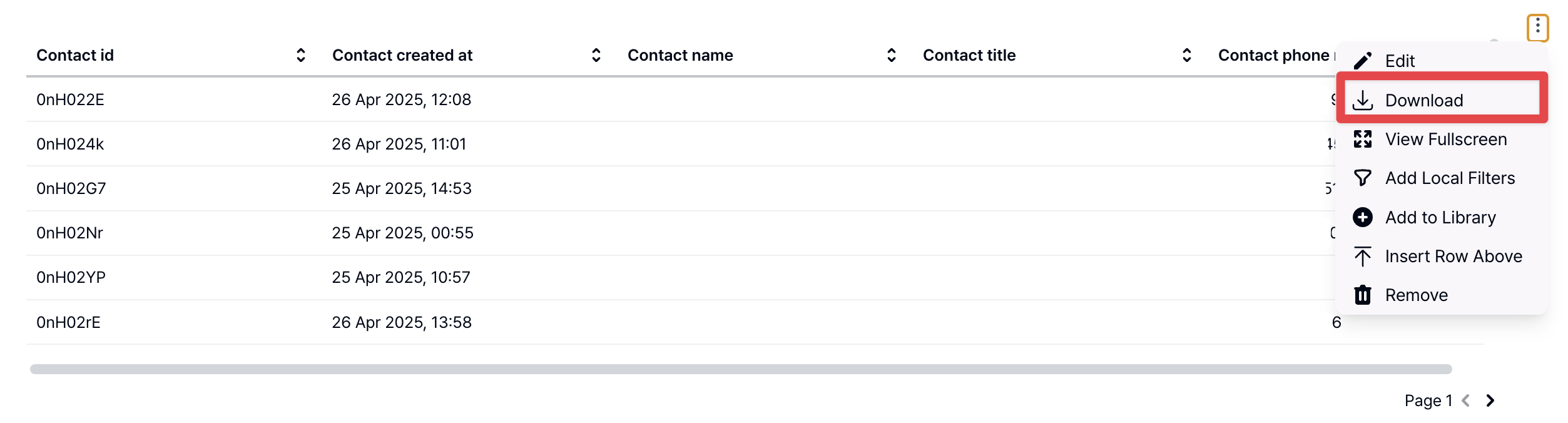 list-export