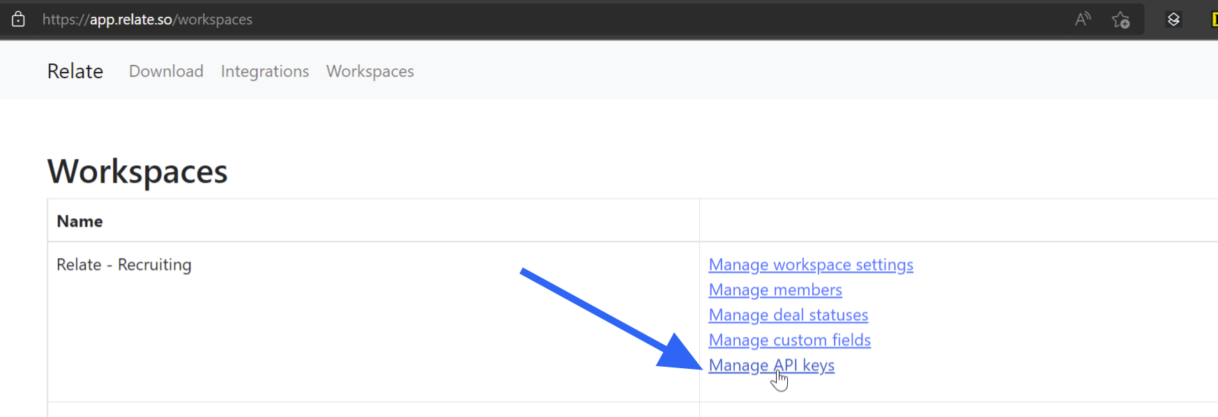 Manage API Keys