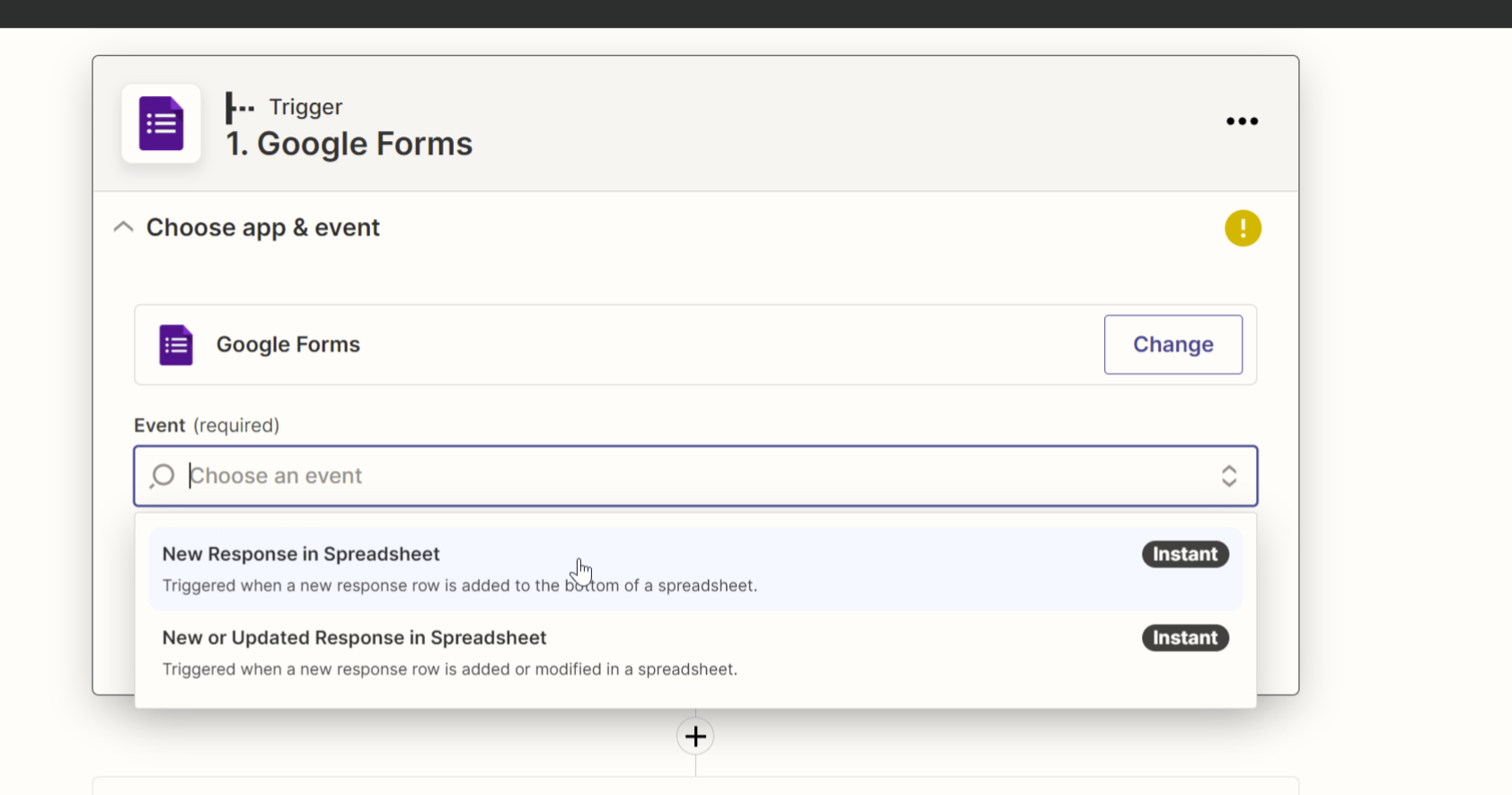 New Response In Spreadsheet
