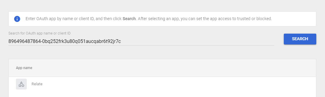 Copy relate client ID