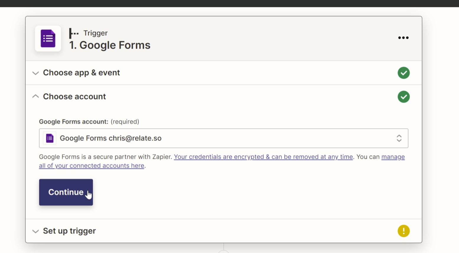 Sign into Google forms part two