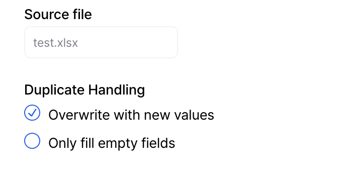 Duplicate handling