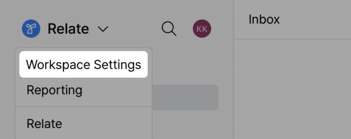 Workspace settings
