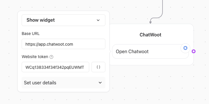 Release0.com - Chatwoot setup element