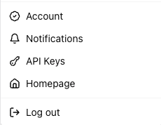 User settings