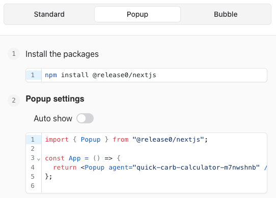 NextJS popup
