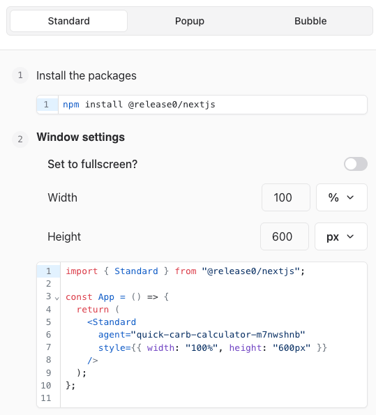 NextJS standard