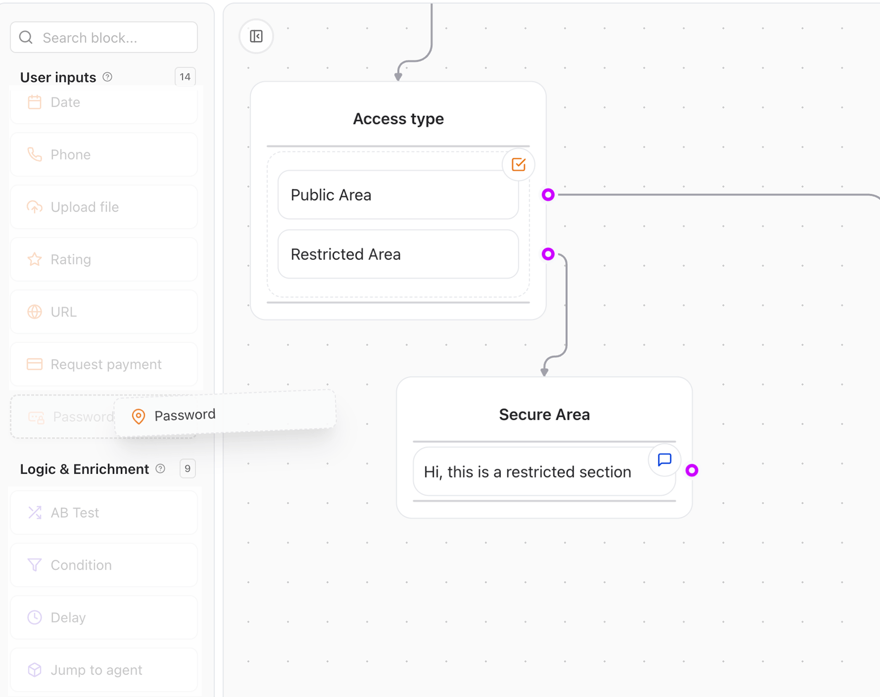 Release0.com - Add Password input block