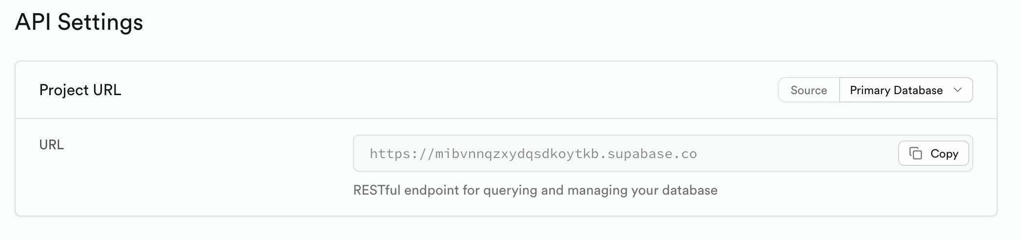 Release0.com - Supabase Project URL