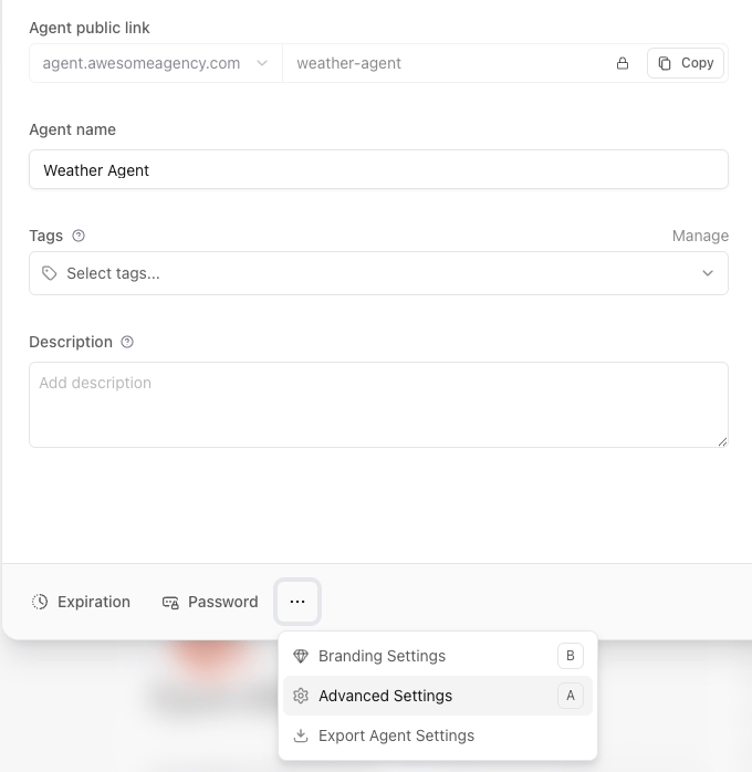 Release0.com - Access agent advanced settings
