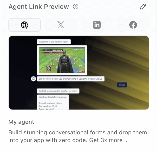 How to customize the Agent Link Preview - Release0