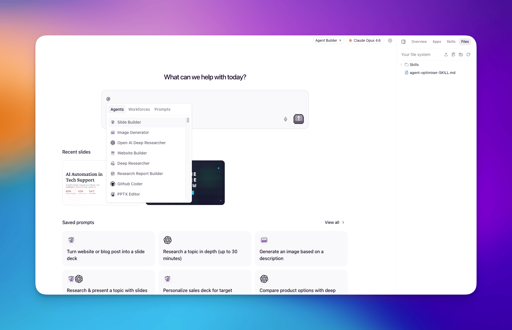 Relevance Chat — @ mention any Agent and interact with it directly.