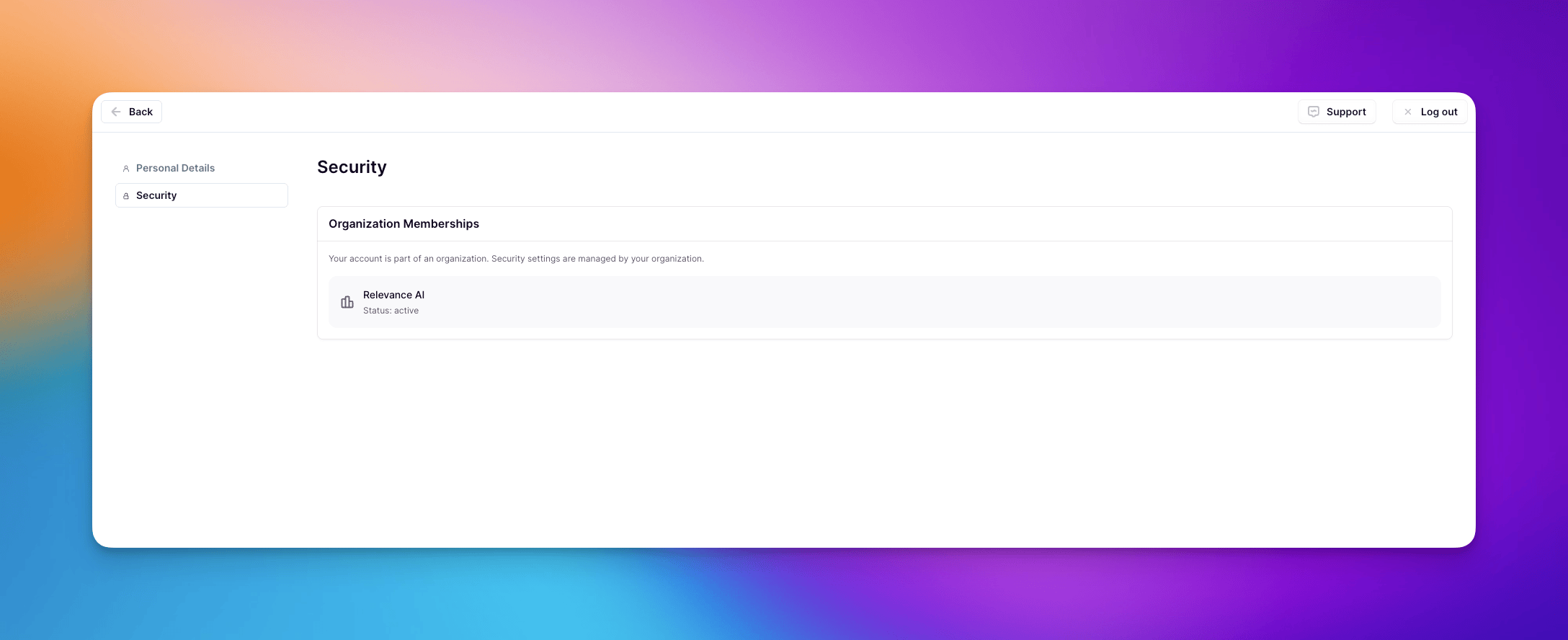 Password change screen for Enterprise users with SSO enforced