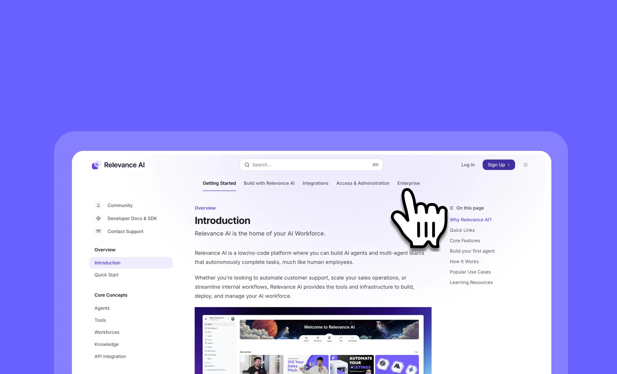 Find what you need faster in the new Relevance AI documentation