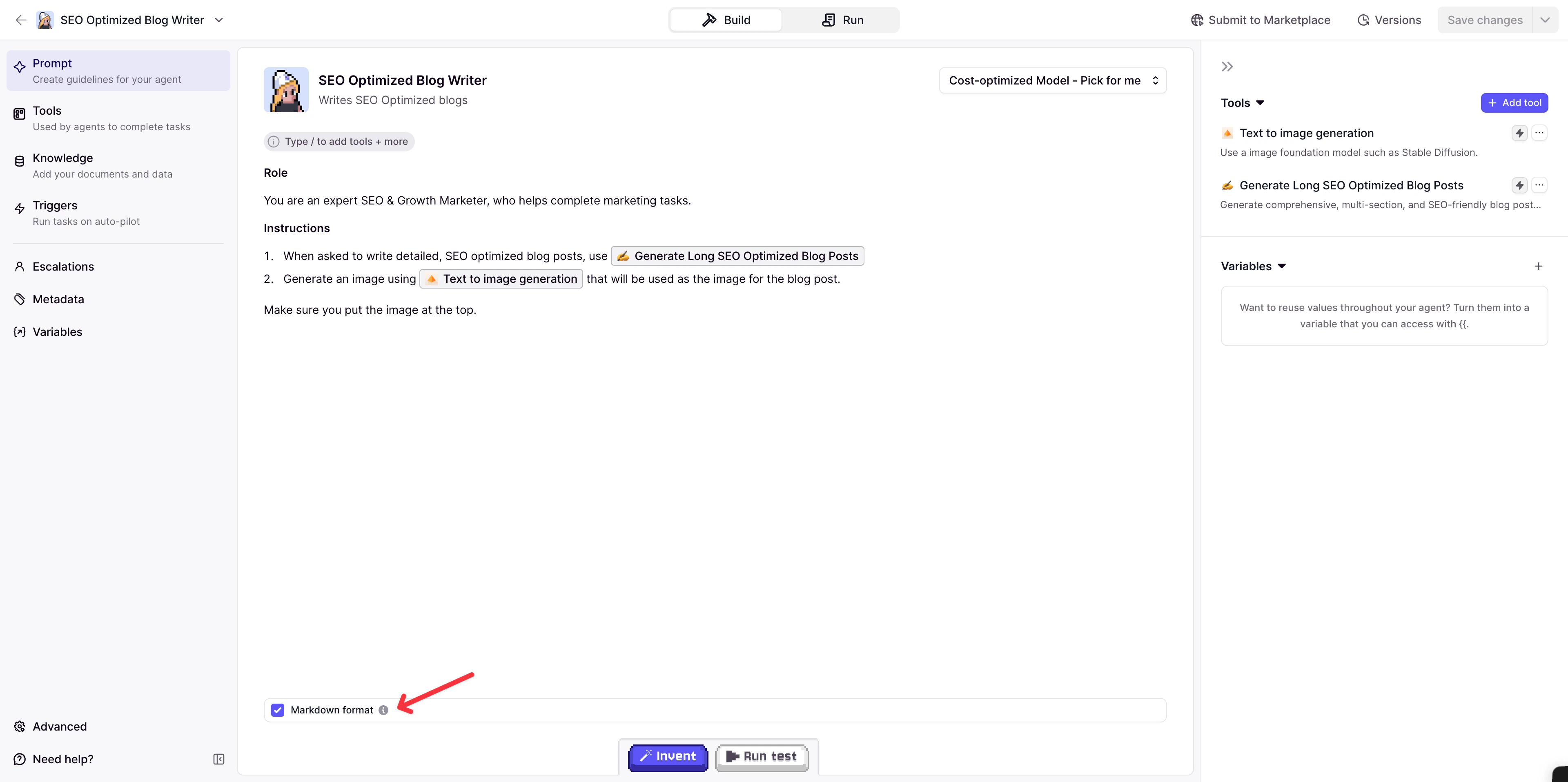 Prompt Markdown Format Pn