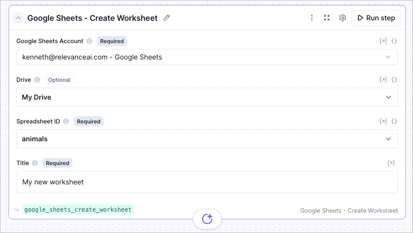 Google Sheets Create Worksheet