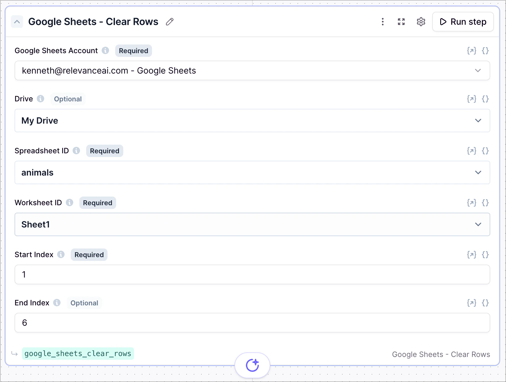 Google Sheets Clear Rows