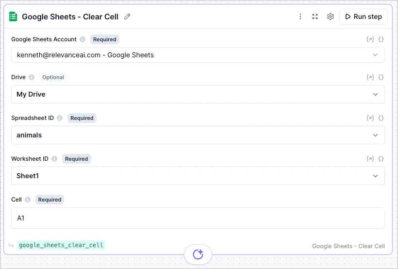 Google Sheets Clear Cell