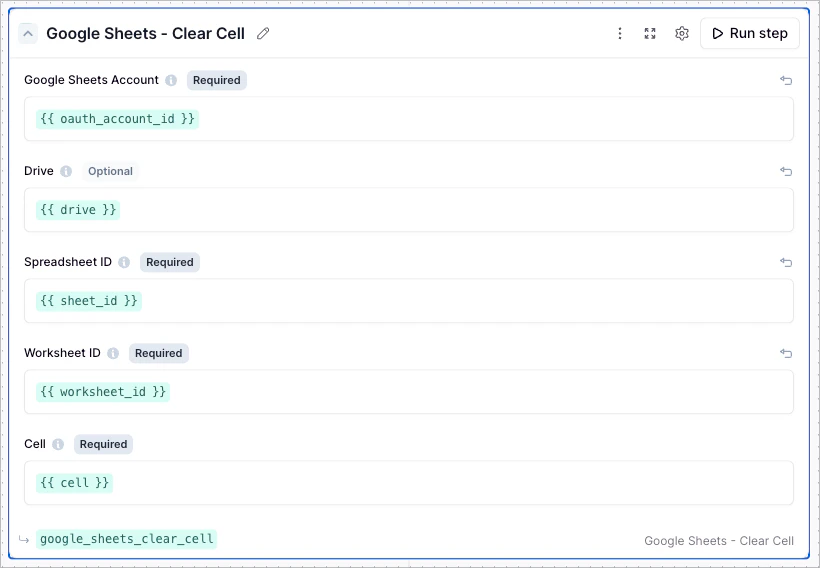 Google Sheets Clear Cell