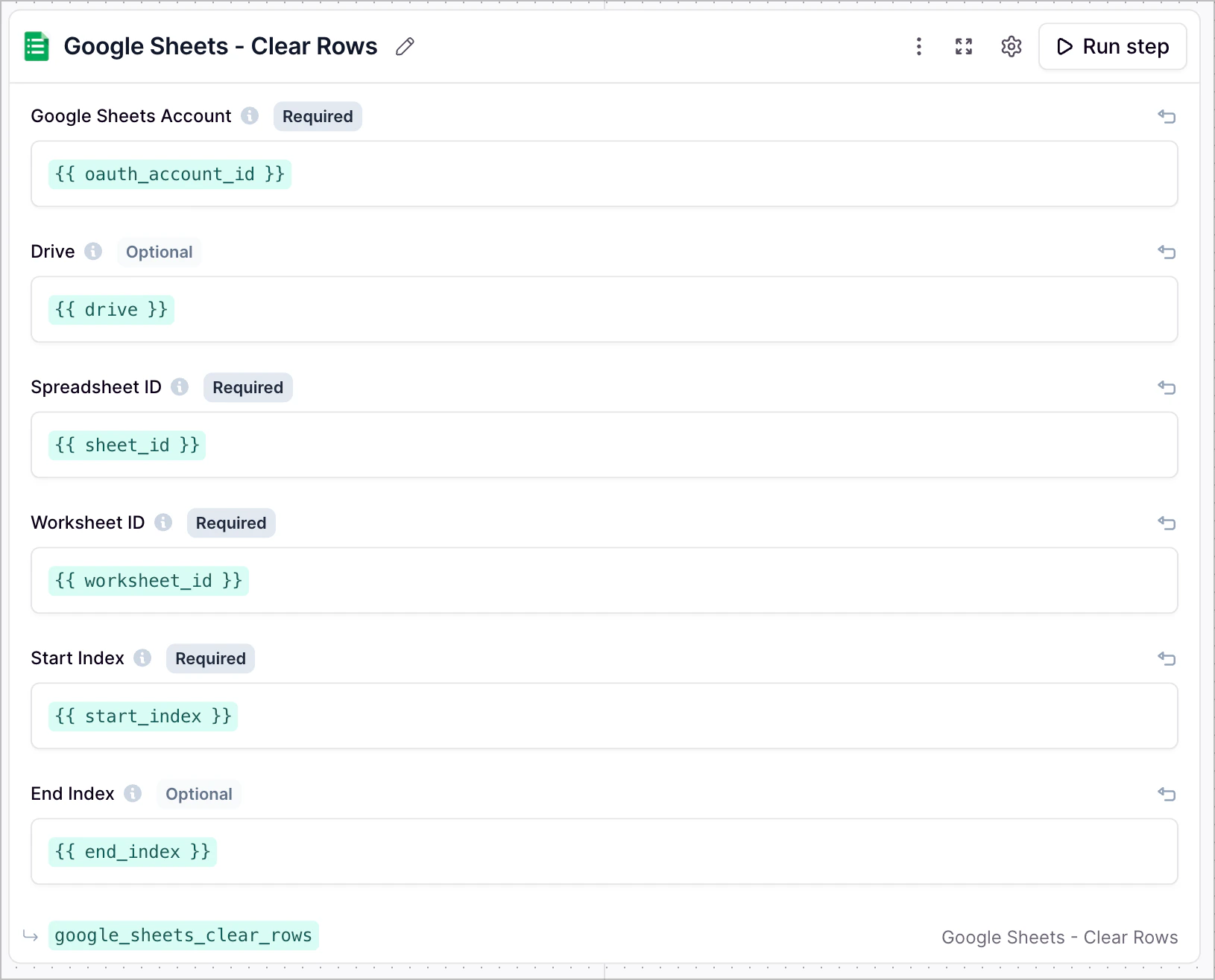 Google Sheets Clear Rows