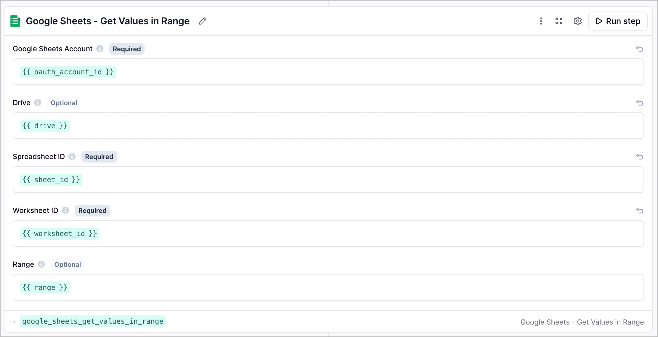 Google Sheets Get Values in Range