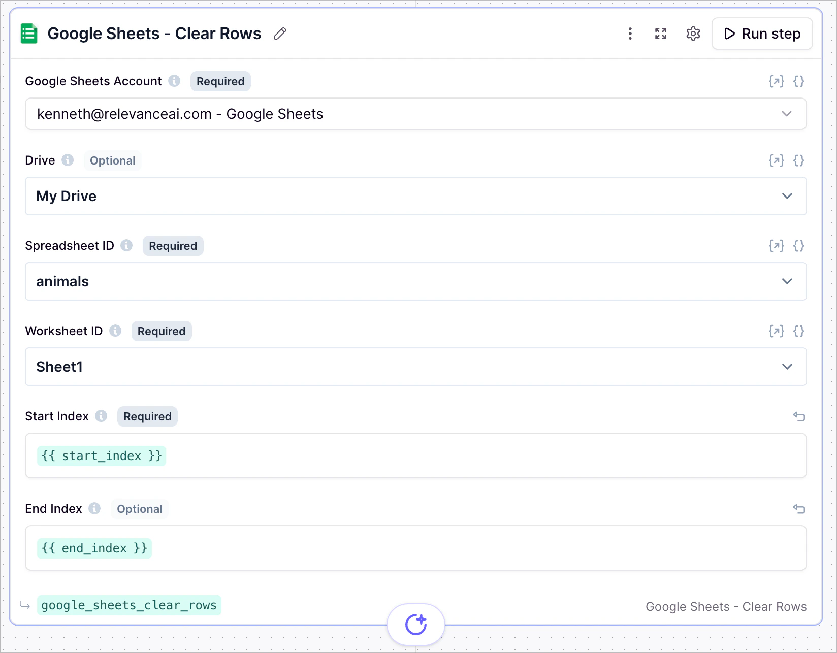 Google Sheets Clear Rows