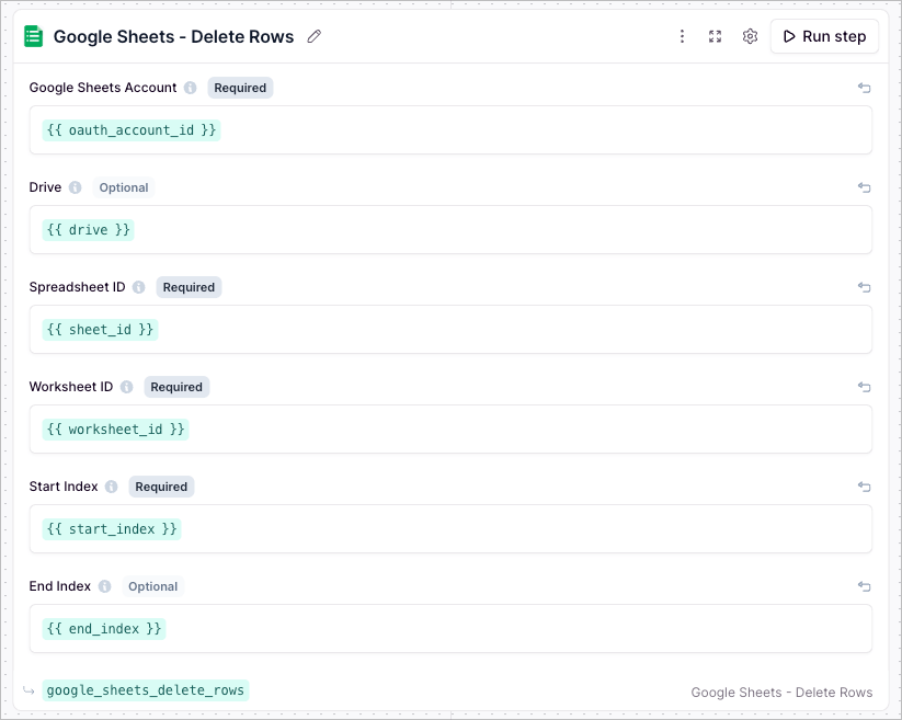 Google Sheets Delete Rows