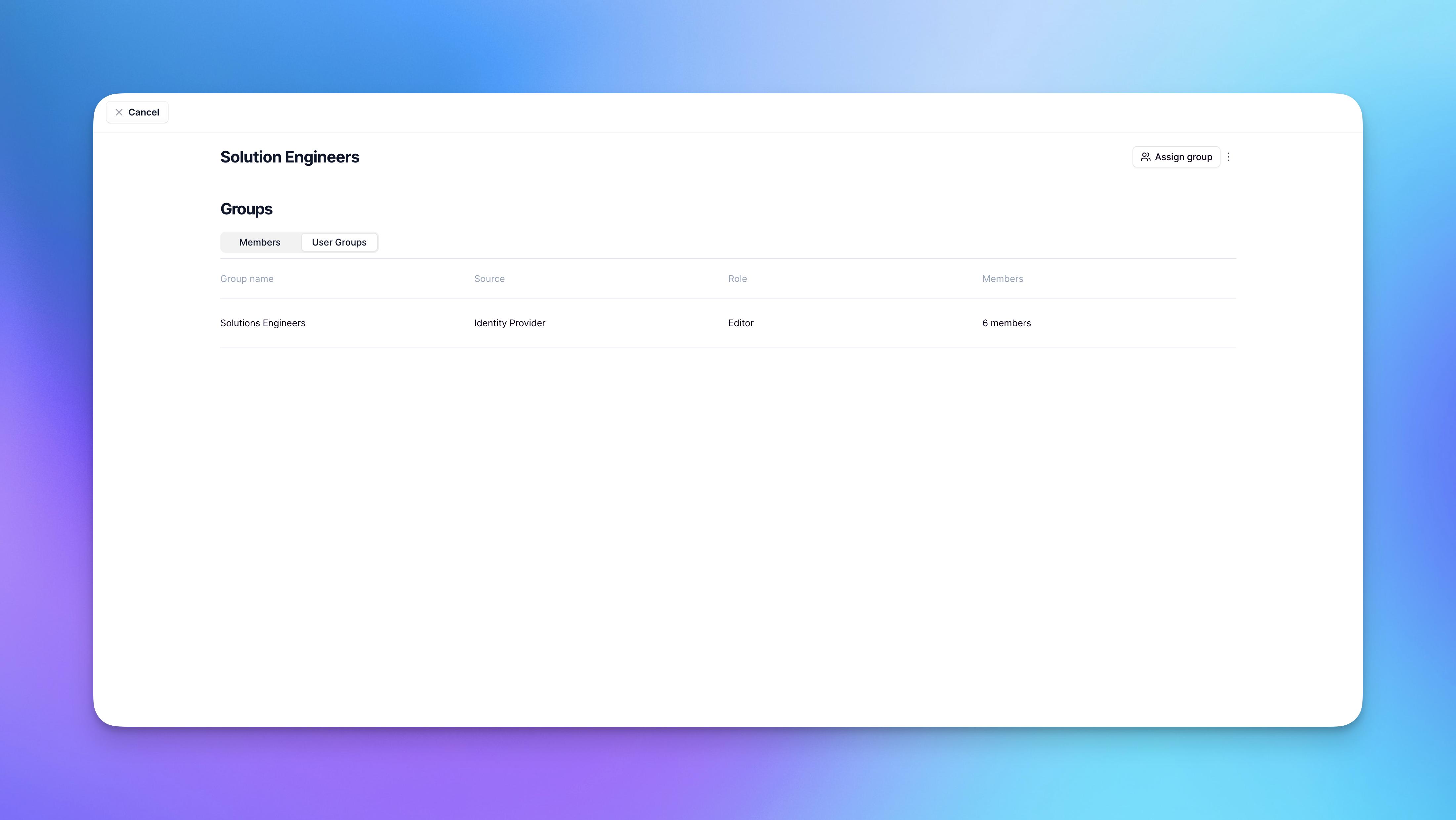 Adding Groups to Projects